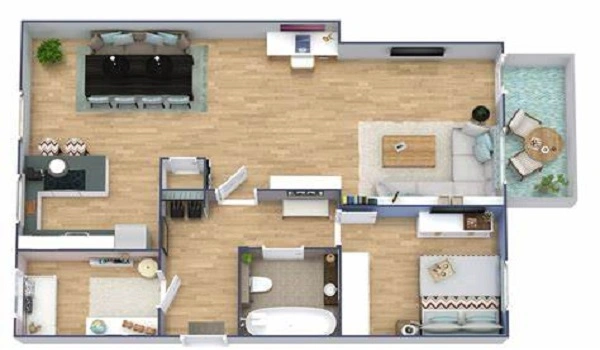 Featured Image of Prestige Oakville 2 BHK Apartment Floor Plan