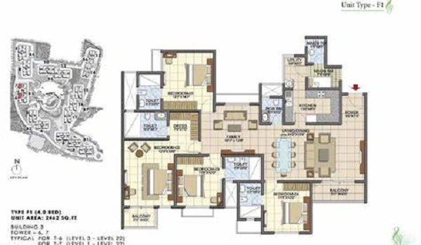 Featured Image of Prestige Oakville 4 Bhk Apartment Floor Plan